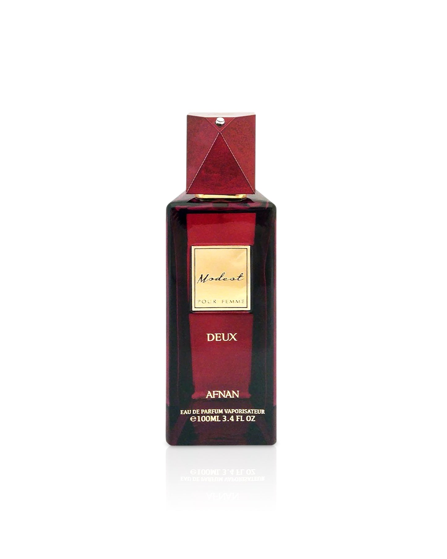 afnan modest deux perfume bottle shows against white background