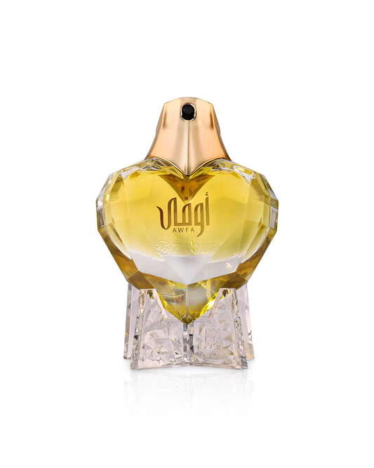 ahmed al maghribi awfa perfume bottle shows against white background