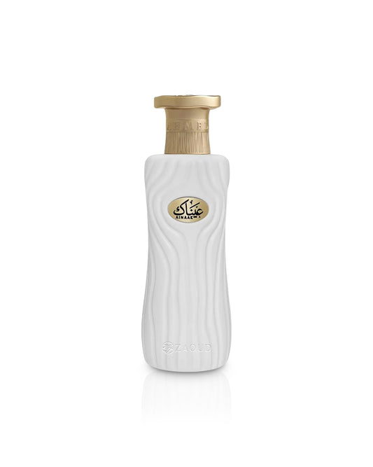 ahmed al maghribi ainaak perfume bottle shows against white background