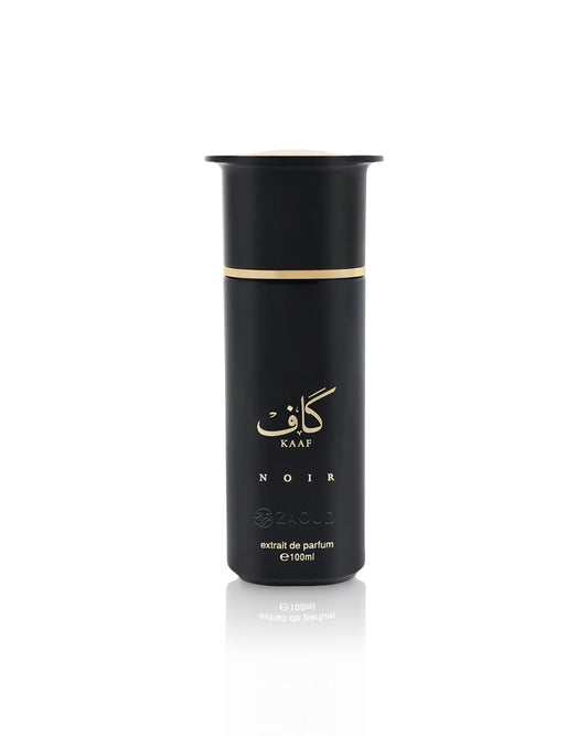 ahmed al maghribi kaaf noir perfume bottle shows against white background