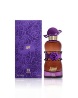 ahmed al maghribi niswah perfume bottle beside box shows against white background