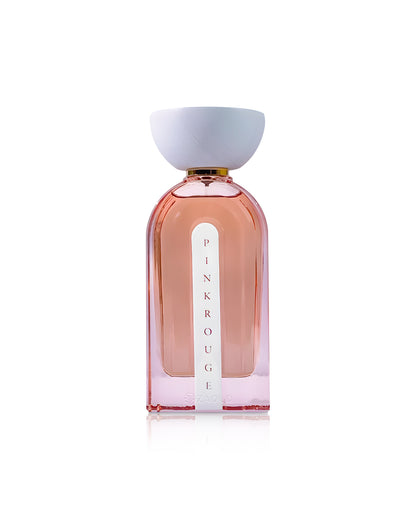 ahmed al maghribi pink rouge perfume bottle shows against white background