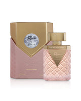 ahmed al maghribi rhea perfume bottle shows beside its packaging against white background