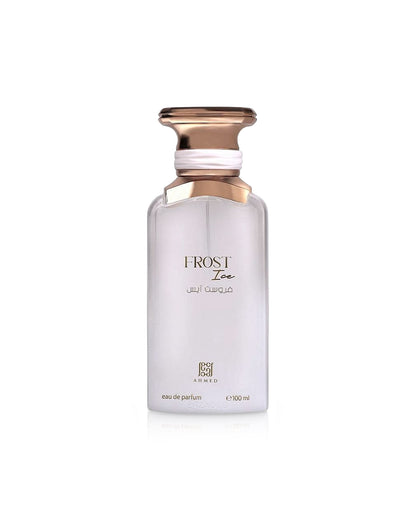 ahmed al maghribi frost ice  perfume bottle on a white background
