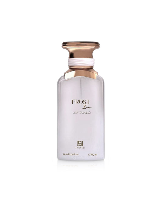 ahmed al maghribi frost ice  perfume bottle on a white background