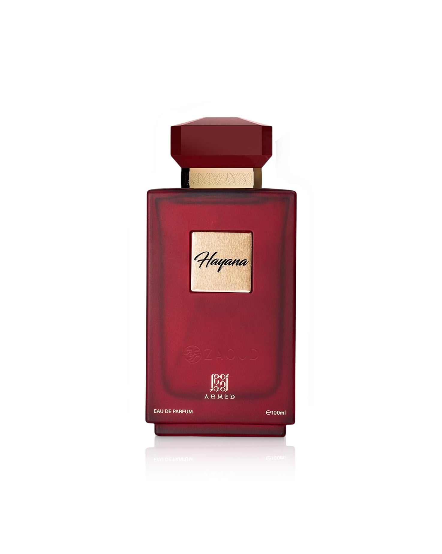 ahmed al maghribi hayana perfume bottle shows against white background