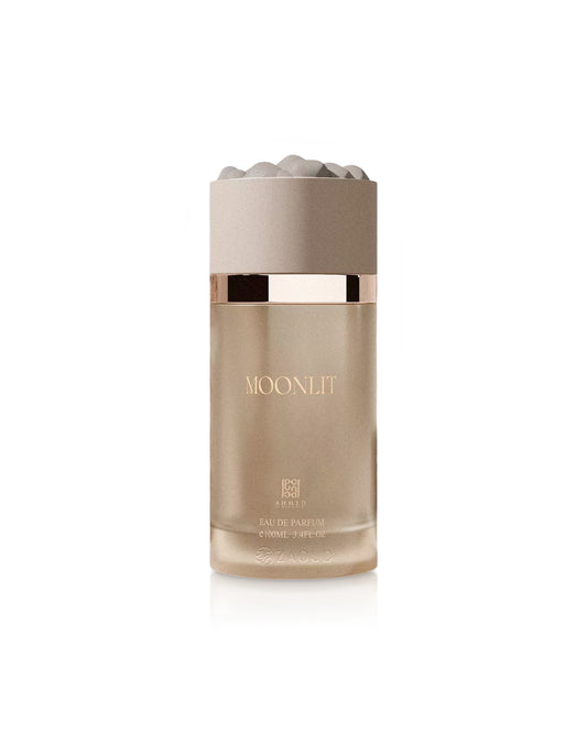 ahmed al maghribi moonlit Perfume bottle labeled 'Moonlit' on a white background