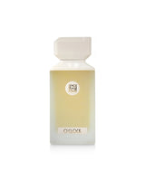ahmed al maghribi o'clock Perfume bottle with a white cap and beige body on a white background