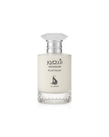 al absar shahoor platinum perfume bottle shows against white background
