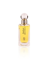 amber delicieux edp perfume bottle against white background