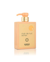 armaf club de nuit woman shower gel bottle shows against white background