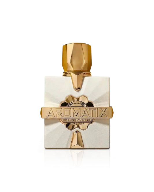 aromatix platine blanc perfume bottle shows against white background