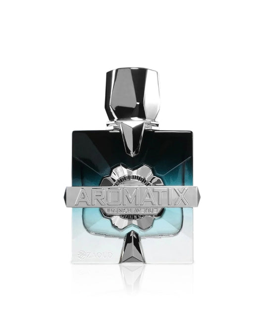 aromatix frostbite perfume bottle shows against white background