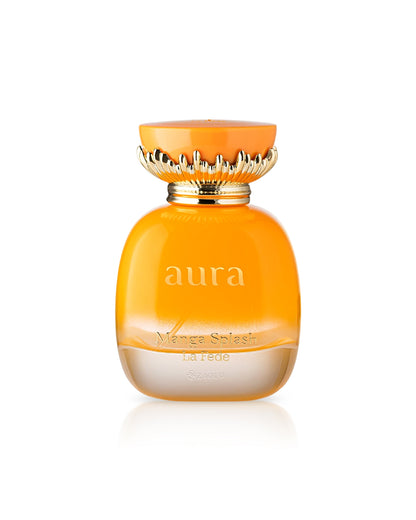 la fede aura manga splash perfume bottle against white background