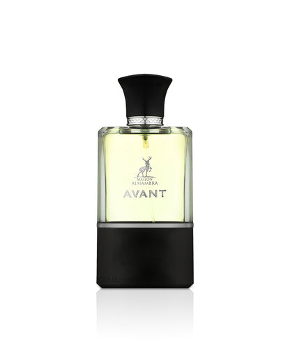 avant by maison alhambra perfume bottle shows against white background