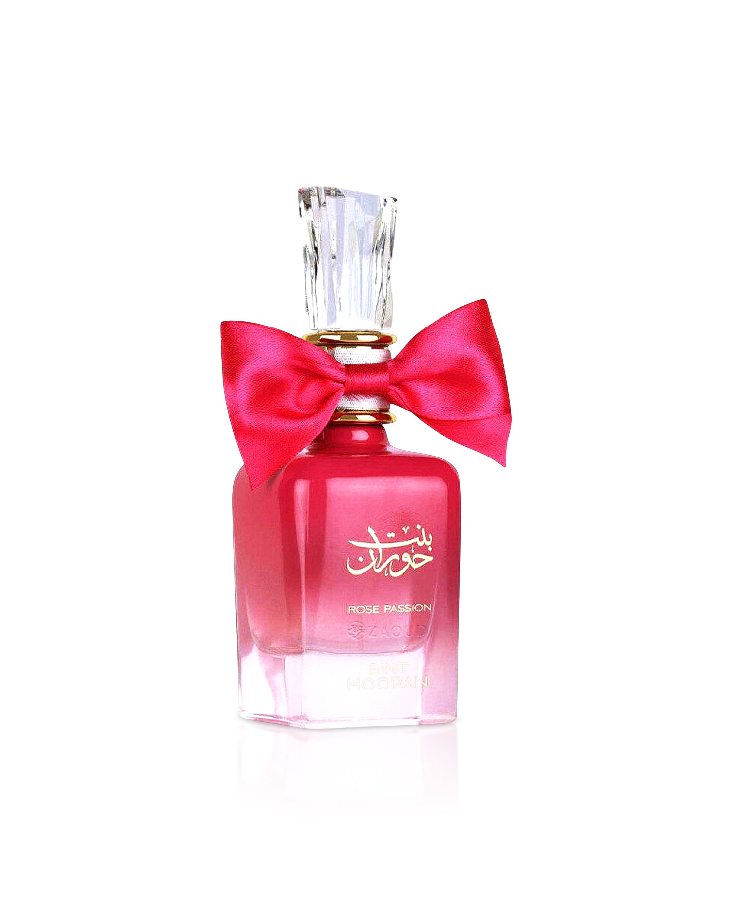 ard al zaafaran bint hooran rose passion perfume bottle shows against white background