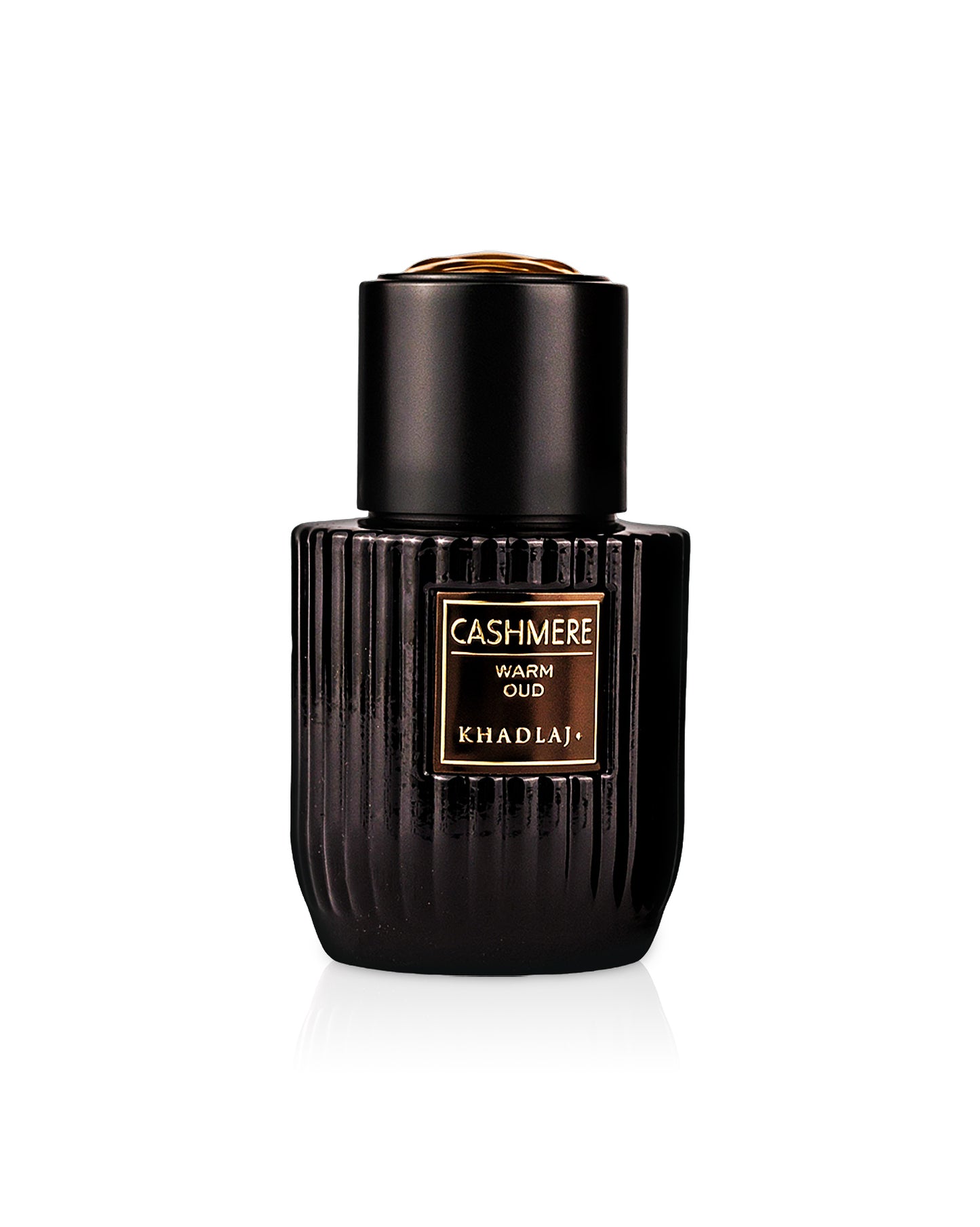 khadlaj cashmere warm oud perfume bottle shows against white background