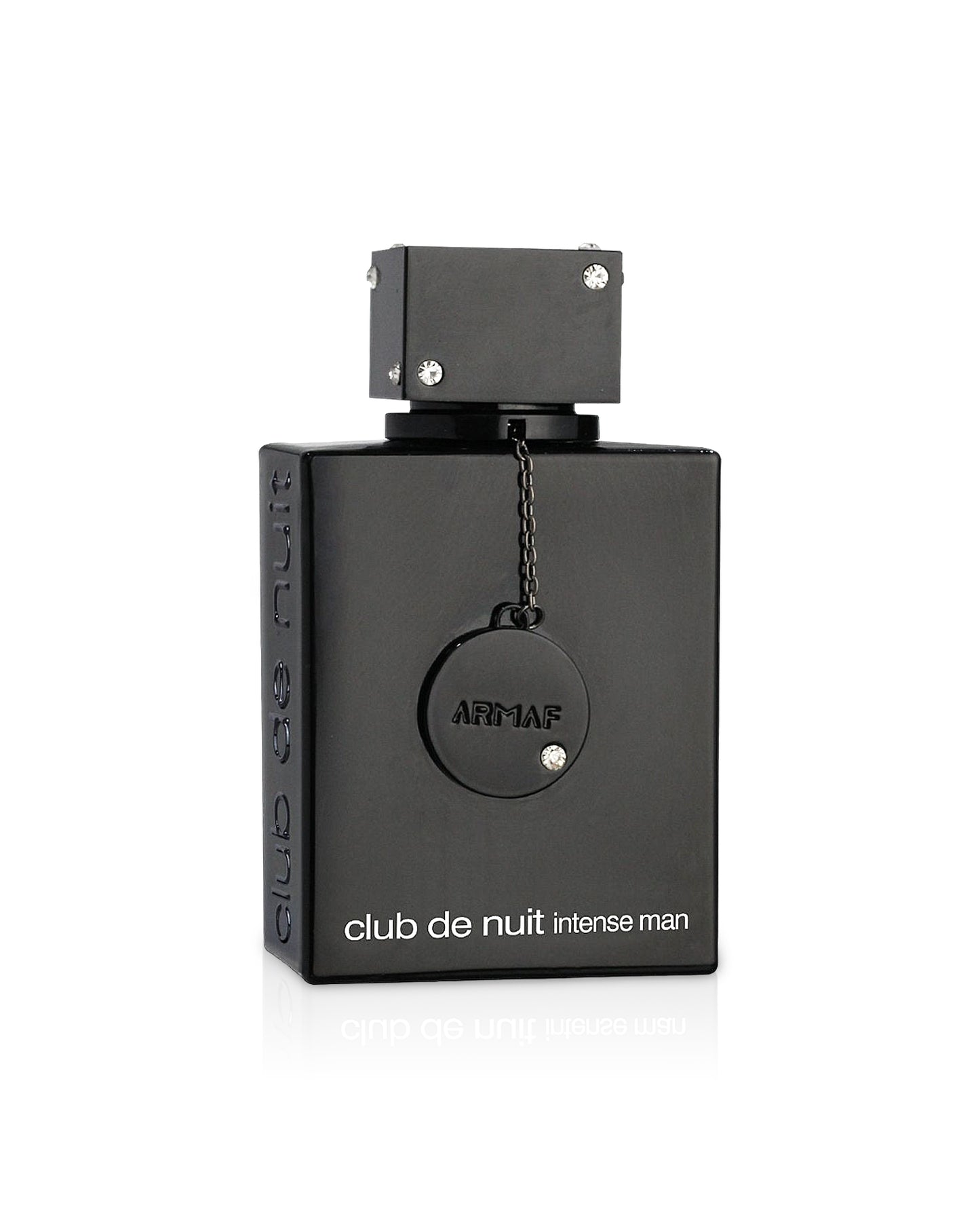 armaf club de nuit intense man parfum bottle shows against white background