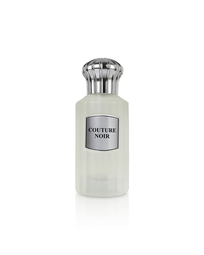 ahmed al maghribi couture noir perfume bottle shows against white background