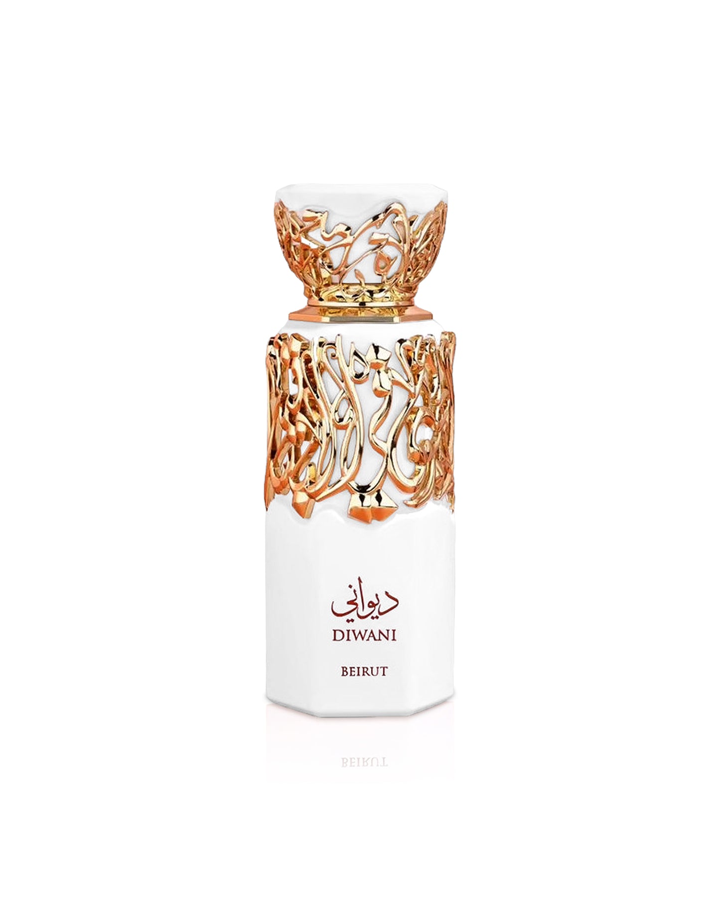 diwani beirut by fragrance world perfumes bottle shows against white background