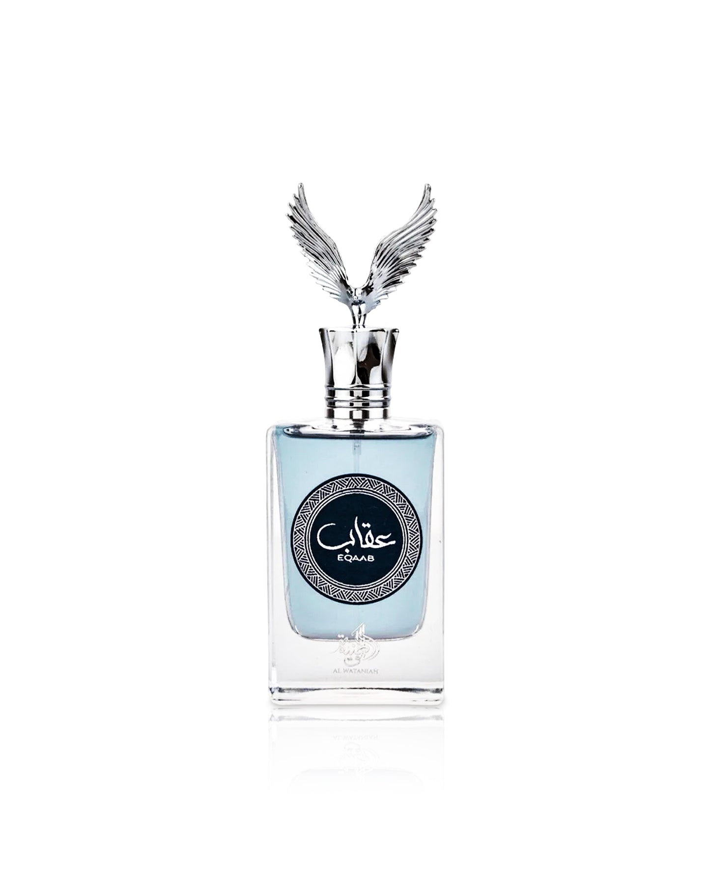 eqaab by al wataniah perfume bottle shows against white background