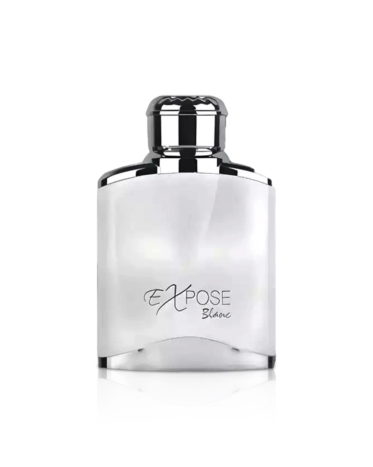 expose blanc by maison alhambra perfume bottle shows against white background