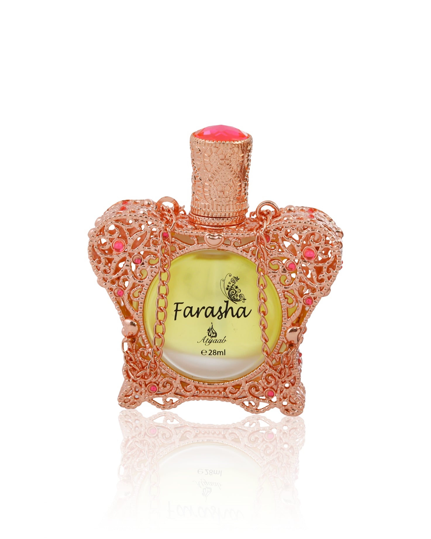 farasha perfume oil bottle by khadlaj perfume shows against white background