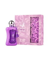 fatima velvet love extrait de parfum perfume bottle and box against white background