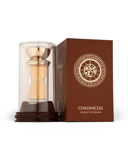 french avenue chronicles perfume bottle shows beside its packaging against white background 