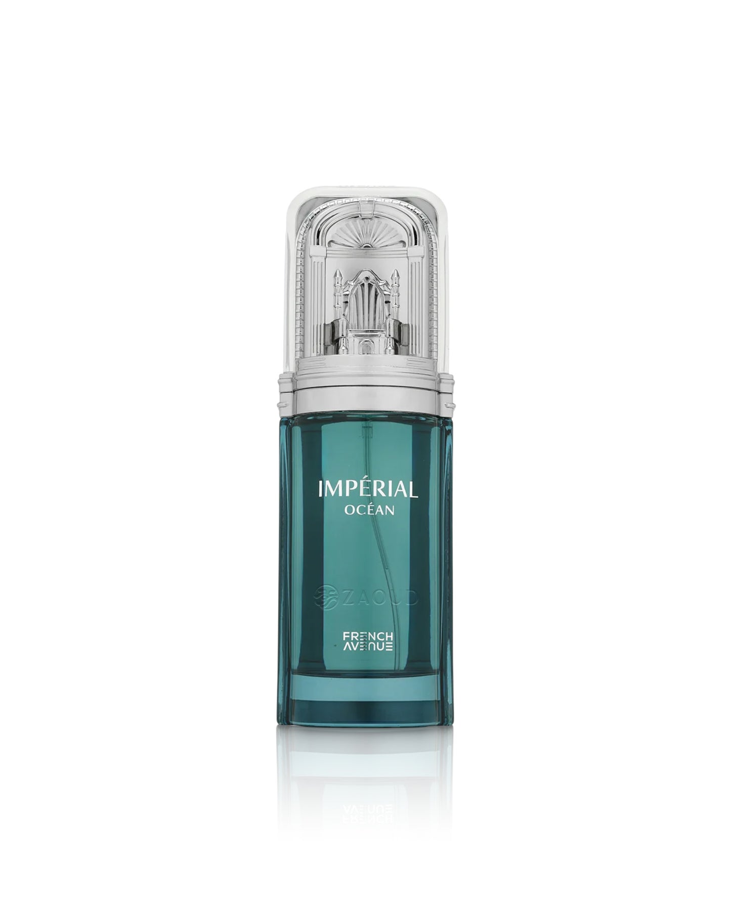 french avenue imperial ocean perfume bottle shows against white background
