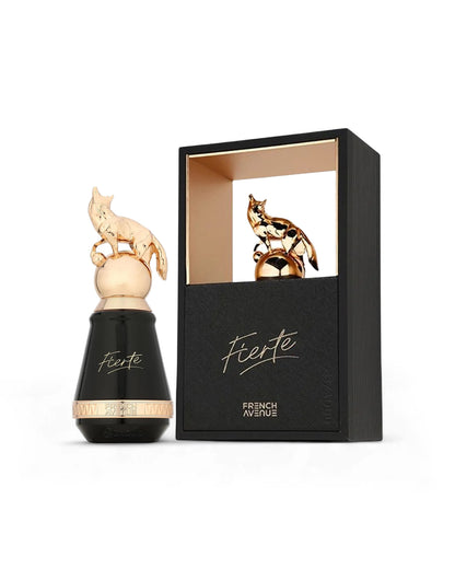 french avenue fierte Perfume bottle with 'Fierce' packaging and 'French Avenue' branding on a white background