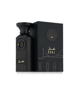 french avenue kohl perfume  black bottle and packaging on a white background
