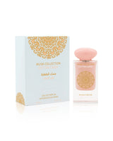 Perfume bottle and packaging of Musk Collection Cotton Candy by Oud Orchid on a white background