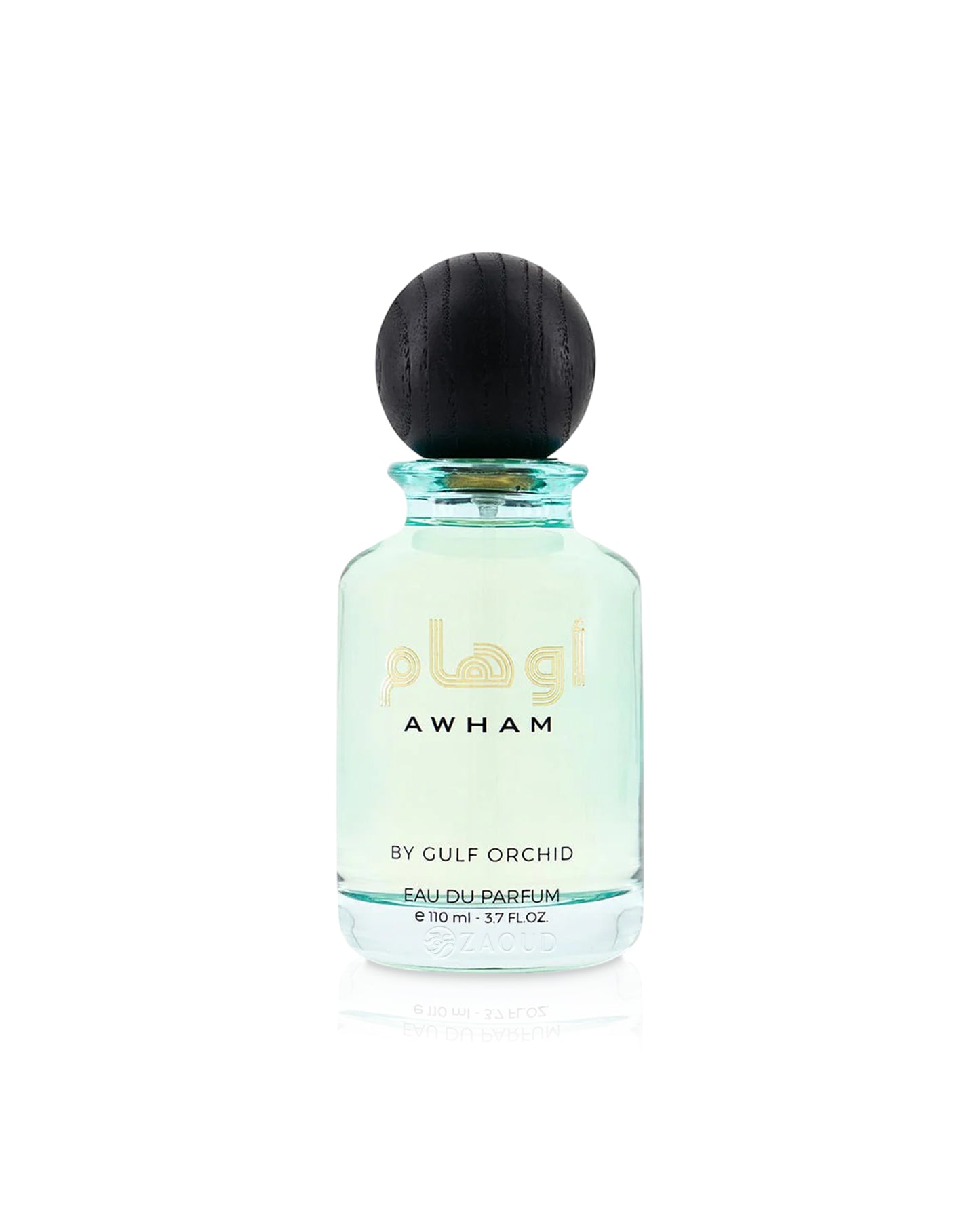 gulf orchid awham perfume bottle shows against white background