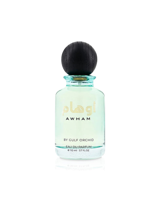 gulf orchid awham perfume bottle shows against white background