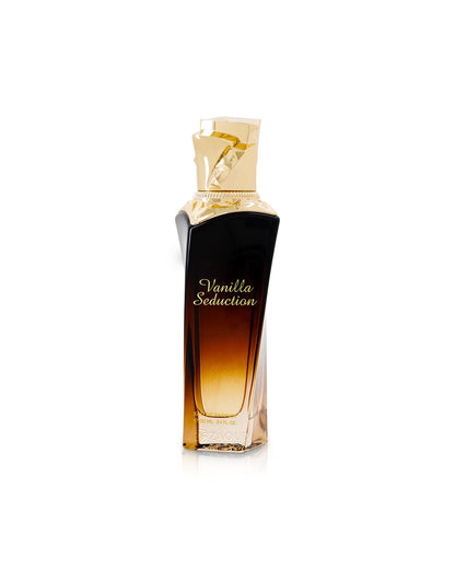 gulf orchid vanilla seduction perfume bottle shows against white background