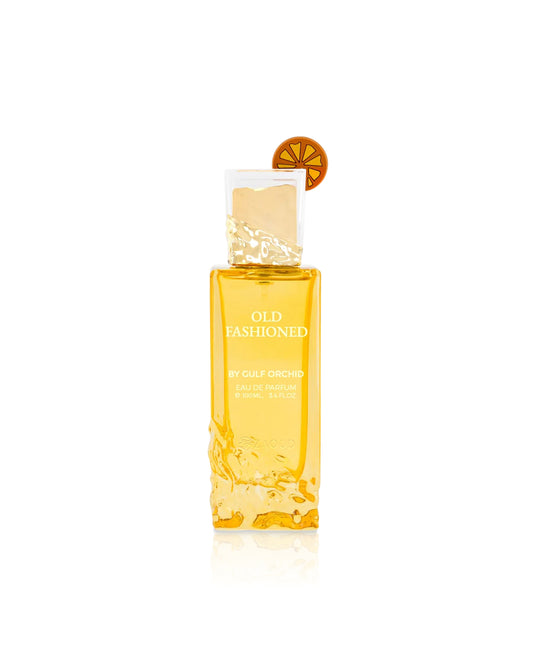 gulf orchid old fashioned perfume bottle shows against white background