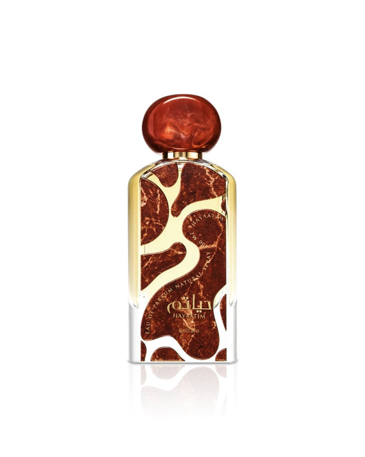 hayaatim by lattafa perfumes bottle shows against white background