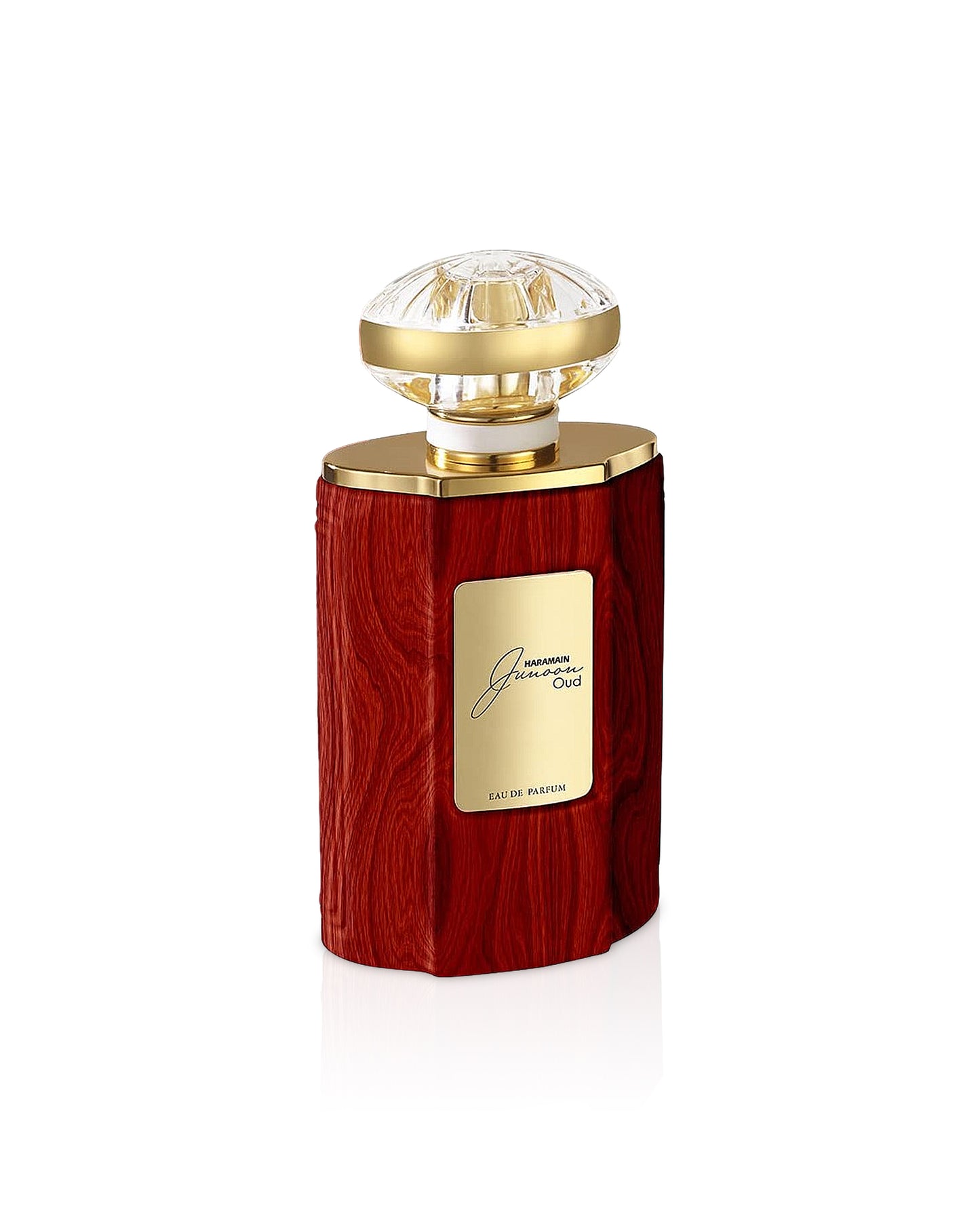 junoon oud by al haramain perfume bottle shows against white background