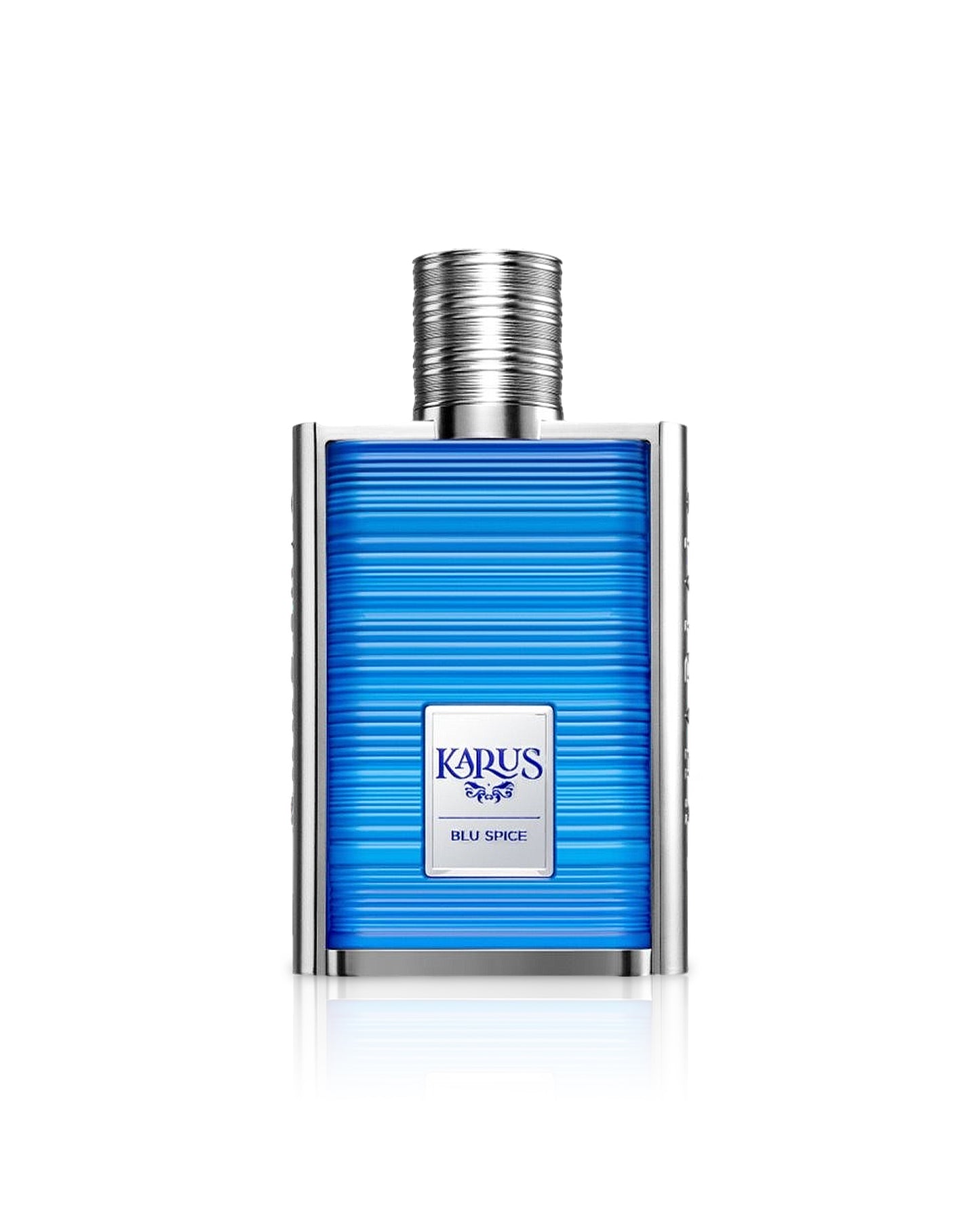 karus blu spice by khadlaj perfume bottle shows against white background