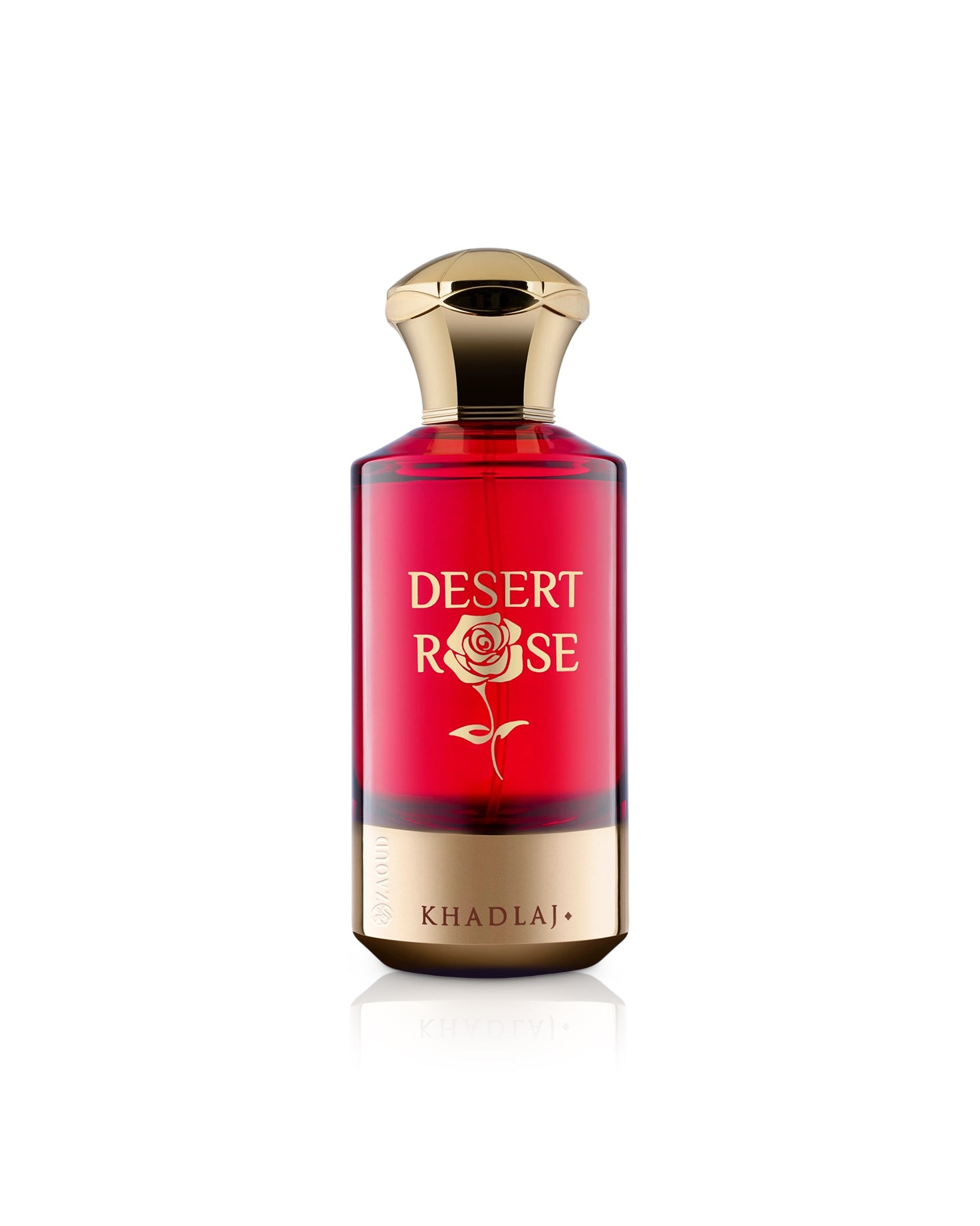 Khadlaj desert rose perfume bottle shows against white background