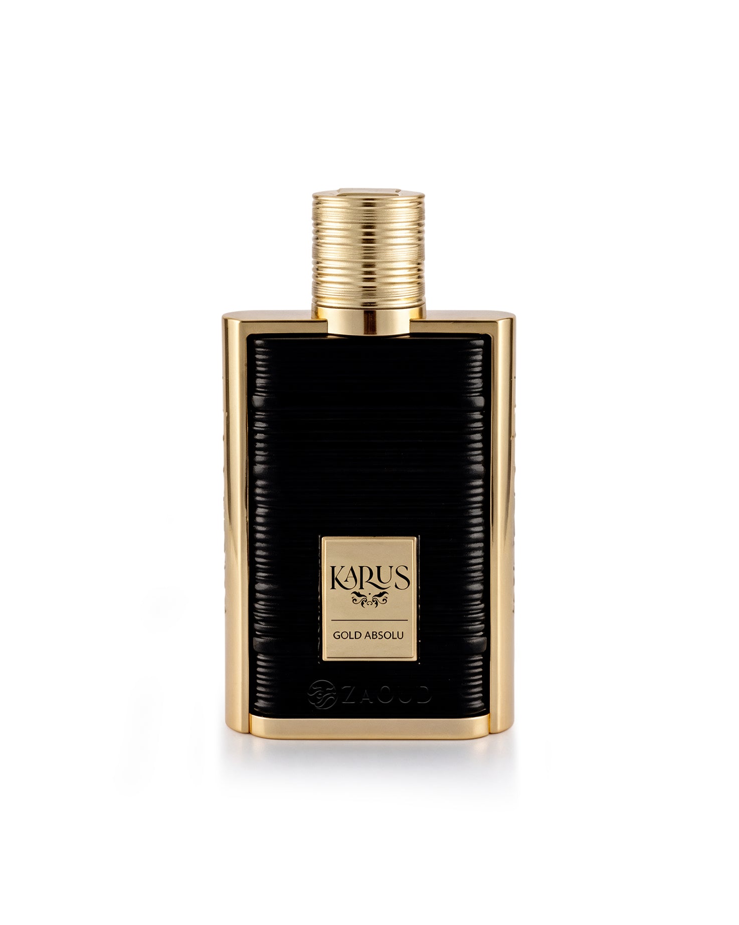 khadlaj karus gold absolu perfume bottle shows against white background