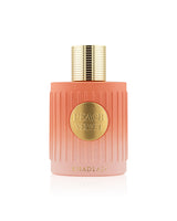 khadlaj peach velvet perfume bottle shows against white background