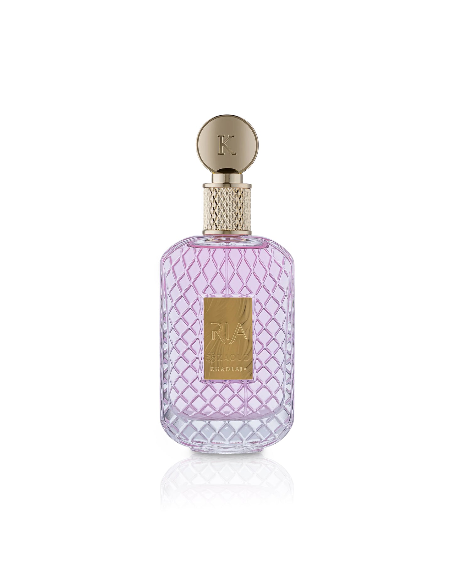 khadlaj ria perfume bottle shows against white background