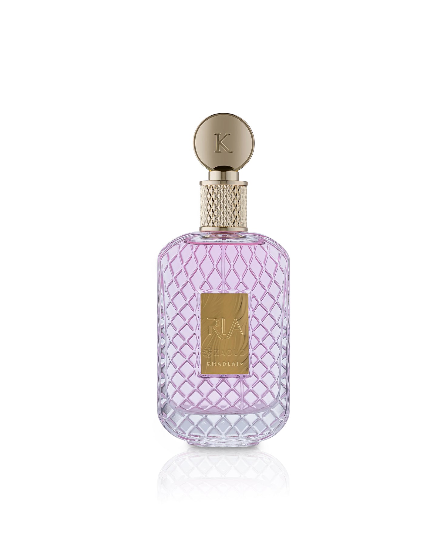 khadlaj ria perfume bottle shows against white background