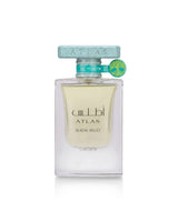 lattafa atlas glacial valley perfume bottle shows against white background
