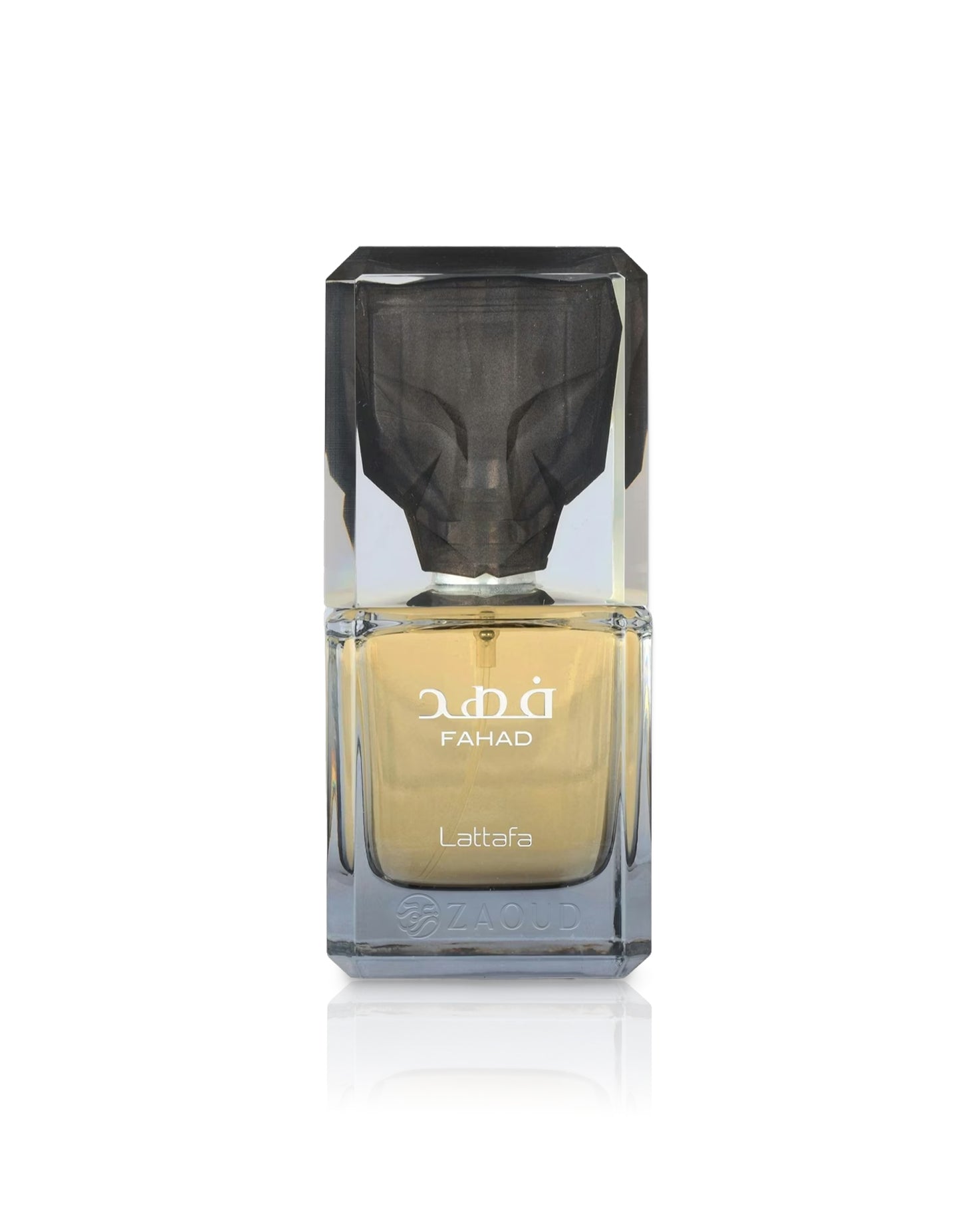 lattafa fahad perfume bottle shows against white background