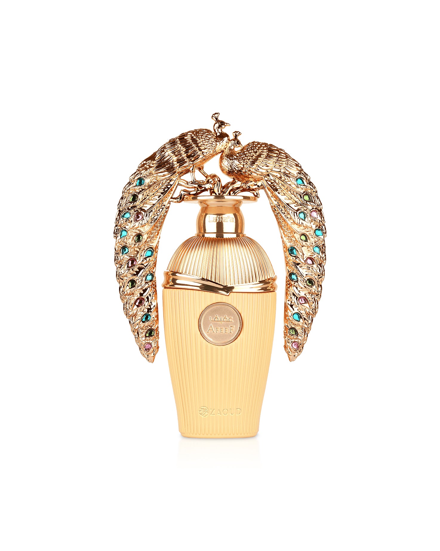 lattafa afeef perfume bottle shows against white background