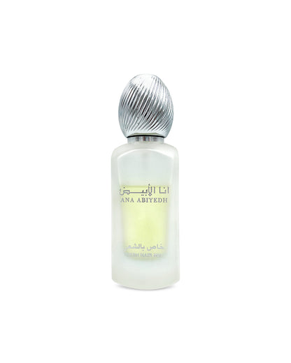 ana abiyedh hair mist by lattafa perfume bottle shows against white background