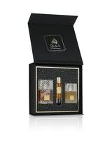 lattafa khamrah giftset box including bottles against white background